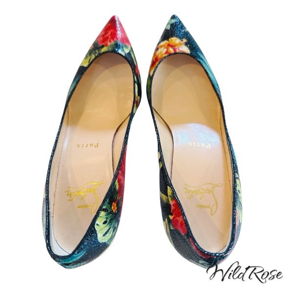 Christian Louboutin Pigalle Follies 55 Calf Hawaii Pointed Toe Heels SZ 35.5 - Picture 8 of 16